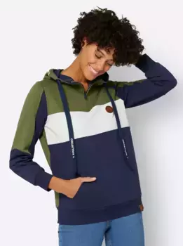 Толстовка с капюшоном в стиле casual Casual Looks, оливковый