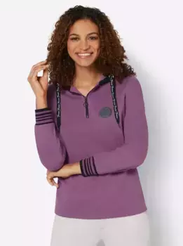 Толстовка с капюшоном в стиле casual Casual Looks, фиолетовый