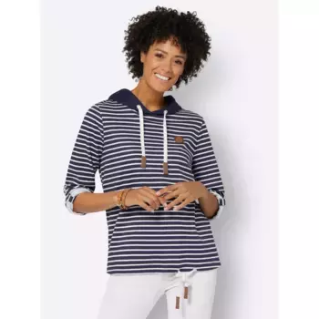Толстовка с капюшоном в стиле casual Casual Looks, цвет морской волны