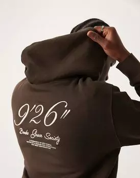 Толстовка с капюшоном в стиле колледжа коричневого цвета Mango