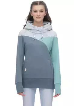 Толстовка с капюшоном в стиле Ragwear "CHELLI", с узором колор-блок, цвет Aqua