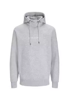 Толстовка с капюшоном в виде дерева Jack & Jones, серый