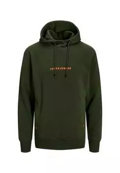 Толстовка с капюшоном в виде дерева Jack & Jones, зеленый