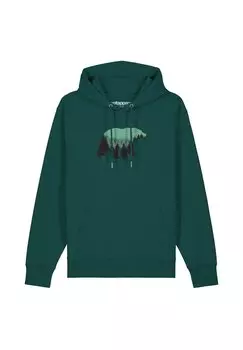 Толстовка с капюшоном WALDBR watapparel, темно-зеленый