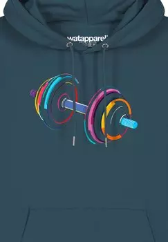 Толстовка с капюшоном watapparel, бирюзовый