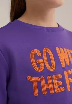 Толстовка с капюшоном WE Fashion, темно-фиолетовый