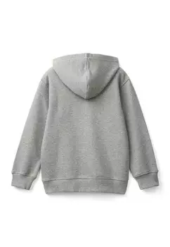 Толстовка с капюшоном WITH POUCH POCKET CUFFS AND HEM AND LOGO PRINT AT FRONT United Colors of Benetton, серый
