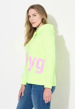 Толстовка с капюшоном WORDING, LANGARM LAURASN, желтый