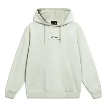 Толстовка с капюшоном все возможно логотип толстовка Li-Ning, зеленый