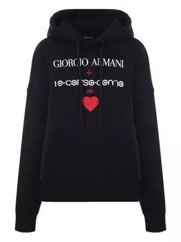 Толстовка с капюшоном X 10 Corso Como из хлопка Giorgio Armani, черный
