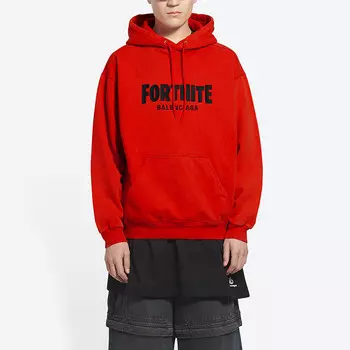 Толстовка с капюшоном X FORTNITE©2021 средней посадки Balenciaga, красный