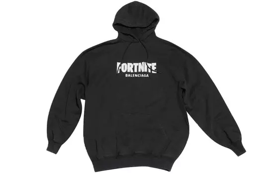 Толстовка с капюшоном X FORTNITE©2021 средней посадки Balenciaga, черный