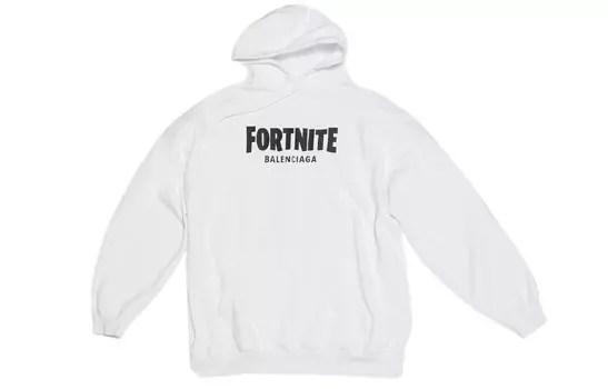 Толстовка с капюшоном X FORTNITE©2021 средней посадки Balenciaga, белый