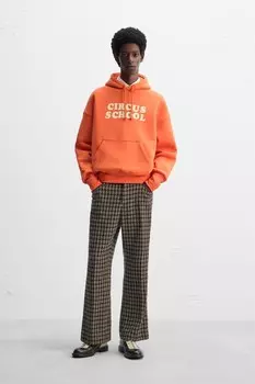 Толстовка с капюшоном x гарри ламберт ZARA, оранжевый