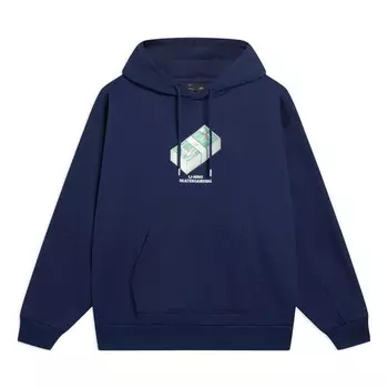 Толстовка с капюшоном x phil hackett с графическим принтом Li-Ning, синий