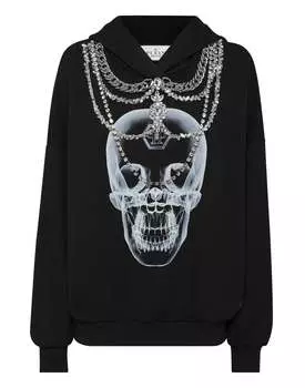 Толстовка с капюшоном X-Ray с кристаллами PHILIPP PLEIN, черный