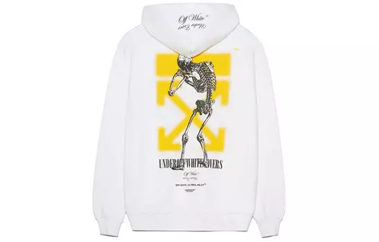 Толстовка с капюшоном X Undercover Skeleton с обратной молнией Off-White, белый
