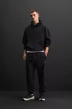 Толстовка с капюшоном ZARA, черный
