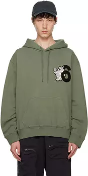 Толстовка с капюшоном «Зеленый плюшевый мишка» MM6 Maison Margiela