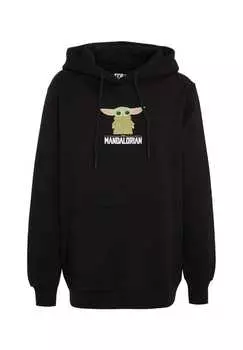 Толстовка с капюшоном Звездные войны Мандалорец Малыш Йода в классическом дизайне Re:Covered, черный