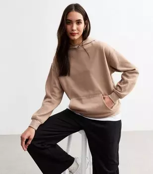 Толстовка с карманами спереди цвета Camel New Look, песочный