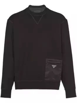 Толстовка с карманом Prada, черный