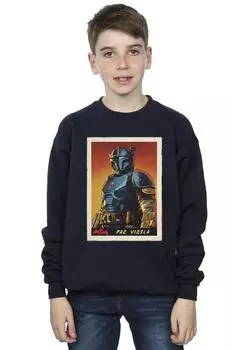 Толстовка с картой Mandalorian Paz Vizla Card Star Wars, темно-синий