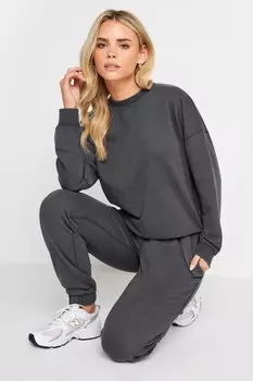 Толстовка с кислотной стиркой Pixiegirl Petite, серый