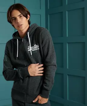 Толстовка с классическим логотипом Superdry, черный