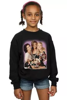 Толстовка с коллажем Friends, черный