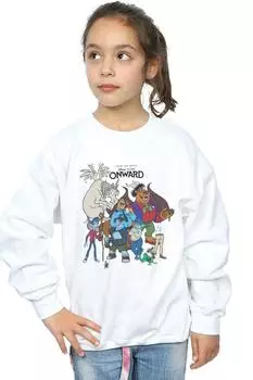 Толстовка с коллажем «Вперед» Disney, белый