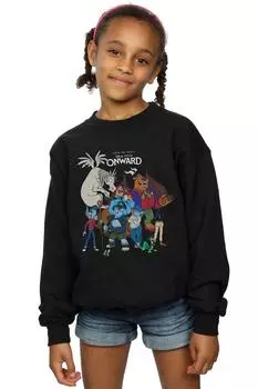 Толстовка с коллажем «Вперед» Disney, черный