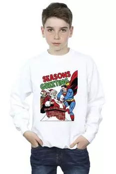 Толстовка с комиксами «Супермен Санта» DC Comics, белый