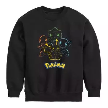 Толстовка с контуром группы Pokemon для мальчиков 8–20 лет Licensed Character
