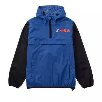 Толстовка с короткими молниями Comme des Garons PLAY x K-Way, цвет Синий