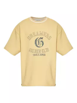 Толстовка с короткими рукавами и графическим принтом Golden Goose, желтый