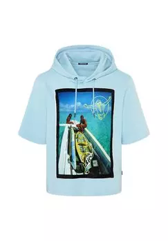 Толстовка с короткими рукавами и принтом спереди CHIEMSEE, цвет Sky Blue