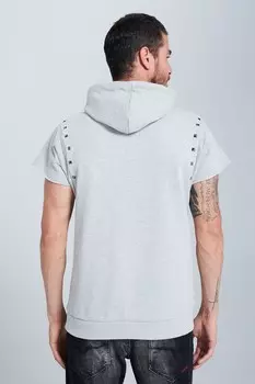 Толстовка с короткими рукавами из органического хлопка Jeremy Meeks, серый