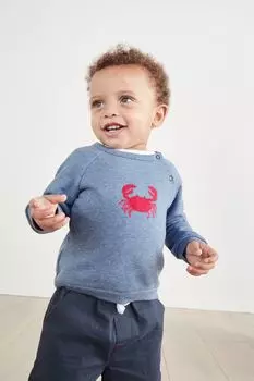 Толстовка с крабом The White Company, синий