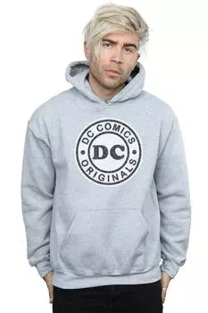 Толстовка с кракелюрным логотипом DC Originals DC Comics, серый