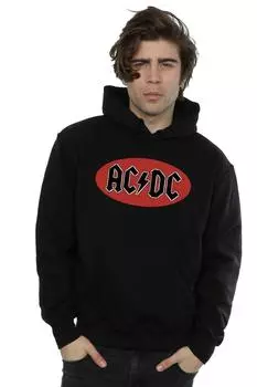 Толстовка с красным круглым логотипом AC/DC, черный