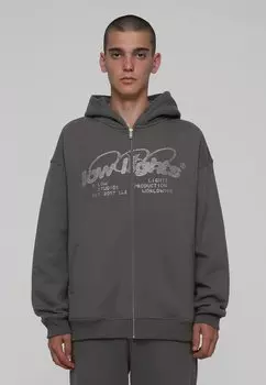 Толстовка с кремальерой LOW LIGHTS STUDIOS RING LOGO UNISEX, цвет washed grey