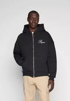 Толстовка с кремальерой PEQUS HANDWRITTEN LOGO ZIP HOODIE UNISEX, черный