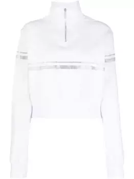 Толстовка с кристаллами и логотипом GCDS, белый