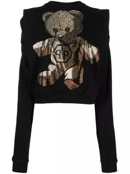 Толстовка с кристаллами Philipp Plein, черный