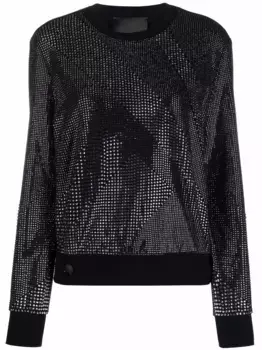 Толстовка с кристаллами Philipp Plein, черный