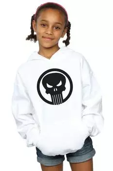 Толстовка с круглым черепом The Punisher Marvel, белый