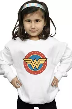 Толстовка с круглым логотипом Wonder Woman DC Comics, белый