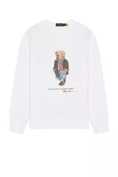 Толстовка с круглым вырезом Bear Polo Ralph Lauren, цвет CR24 White Explorer Bear