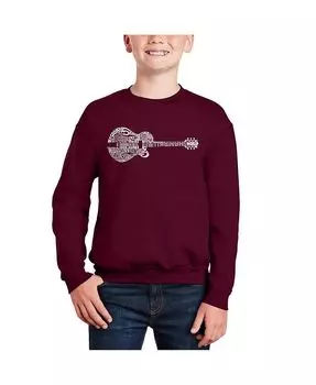 Толстовка с круглым вырезом Big Boy's Word Art LA Pop Art, красный